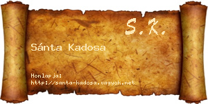 Sánta Kadosa névjegykártya
